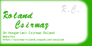 roland csirmaz business card